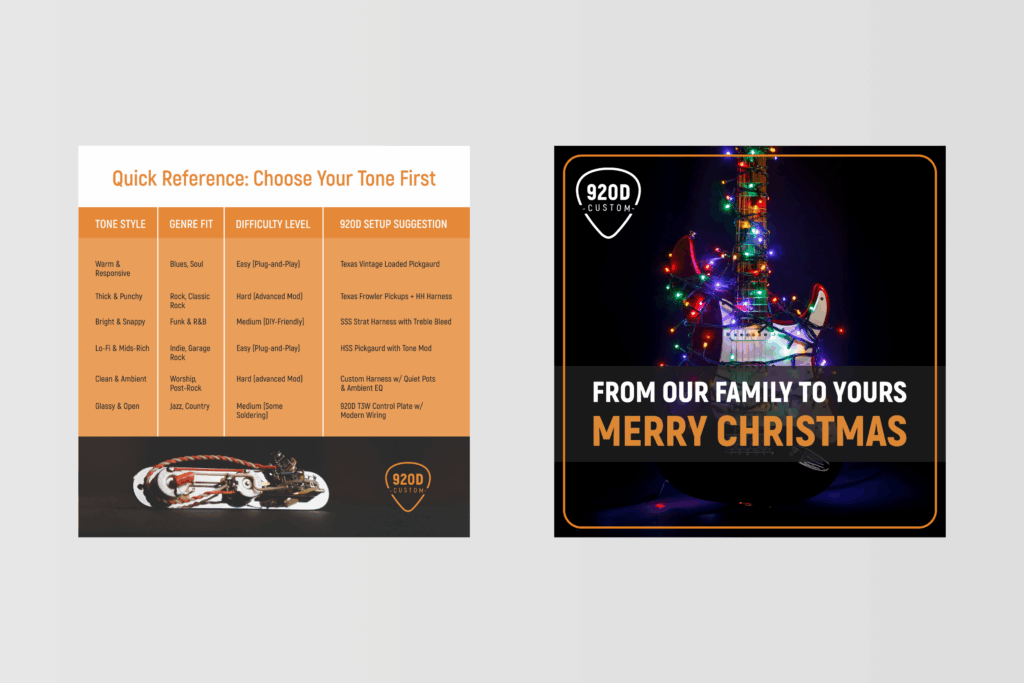 marketing collateral made by Bellwether Creative Co for 920D Custom